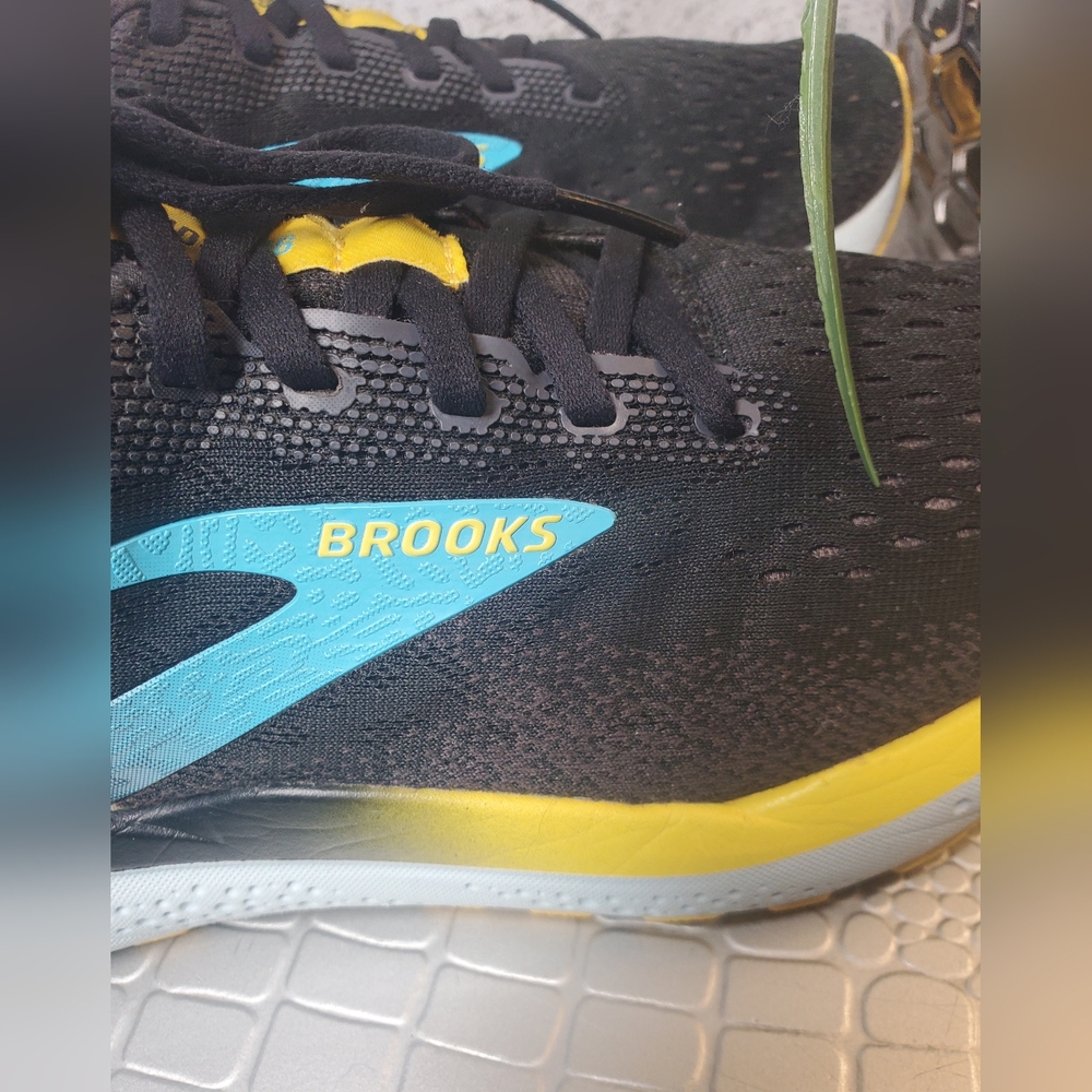 Brooks Ghost 16 Men's Running Sneakers "Black/Forged Iron/ Blue" Size 8 - Picture 6 of 12